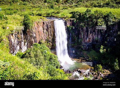 The Sterkspruit waterfall near Monks Cowl in the Kwazulu-Natal Drakensberg, South Africa Stock ...