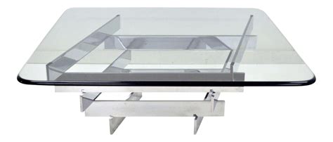 Tables MY-Furniture Anikka Modern chrome and glass coffee table ANCOFFEETABLE Furniture