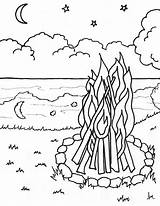 Campfire Coloring Pages Printable sketch template