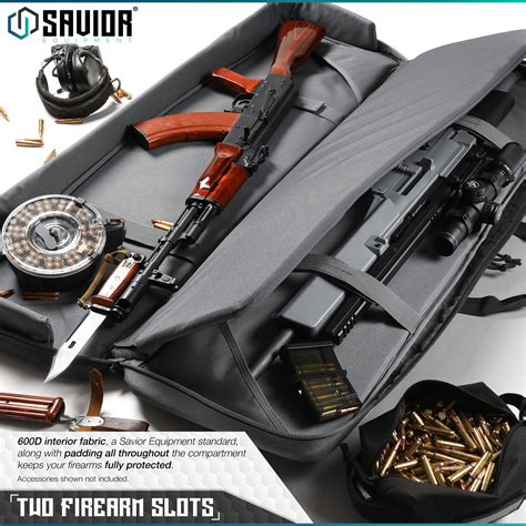 SAVIOR EQUIP Tactical Double Rifle Bag Gun Range Padded Soft Case 36" 42" 46" 55 | eBay