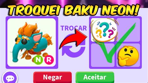 TROCANDO ELEFANTE BAKU NEON! *OVO DO JAPÃO* Adopt Me! ROBLOX - YouTube