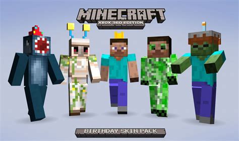Download Now Free Birthday Skin Pack for Minecraft on Xbox 360 via Xbox Live