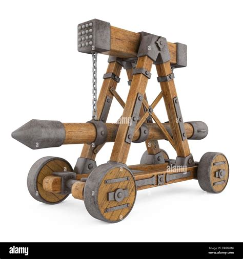 Medieval Battering Ram Isolated Stock Photo - Alamy