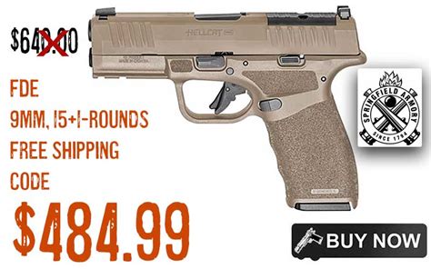 Gun Deals: Springfield Armory Hellcat Pro 9mm FDE Pistol $484.99 FREE S&H CODE – American Protector