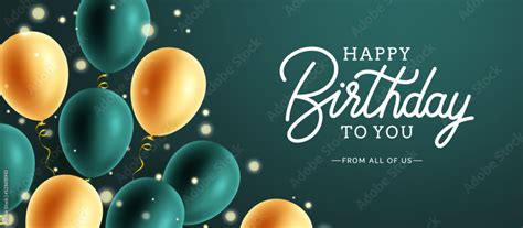 Birthday message vector design. Happy birthday greeting text in green ...