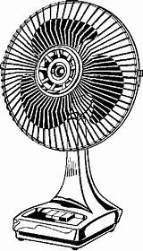 Fan Electric Clipart Line Drawing Clip Coloring Pages Ceiling Easy  sketch template