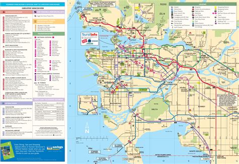 Greater Vancouver tourist map