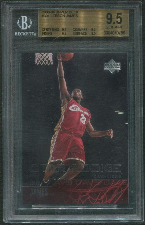 2003/04 Upper Deck #301 LeBron James Rookie BGS 9.5 (GEM MINT) | DA ...