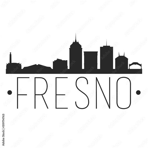 Fresno California. City Skyline. Silhouette City. Design Vector. Famous ...