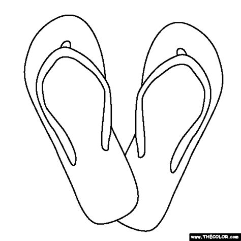 Flip Flop Outline - ClipArt Best