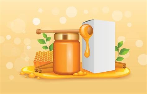 Honey Packaging Mockup 10832259 Vector Art at Vecteezy