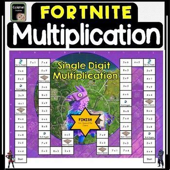 Fortnite Multiplication Board Game | Math board games, Multiplication ...