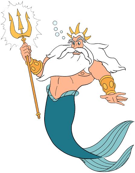 King Triton Trident Clipart - Ana-Candelaioull