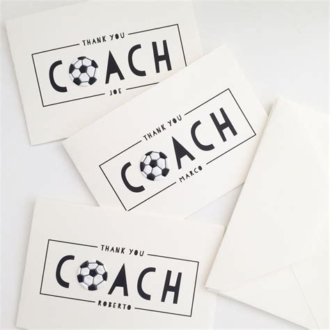 Thank You Coach Card // soccer coach card // thank you soccer card // soccer card // coaching ...