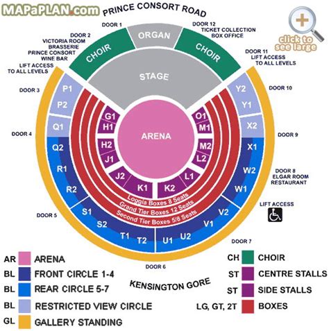 Royal Albert Hall Seating Plan Rausing Circle T | Elcho Table