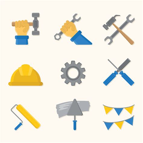 Set Of Labor Day Element Icons 4973020 Vector Art at Vecteezy