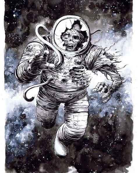 Zombie Astronaut Stencil