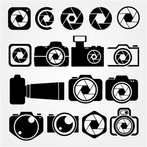 Premium Vector | Busines and camera lens logo