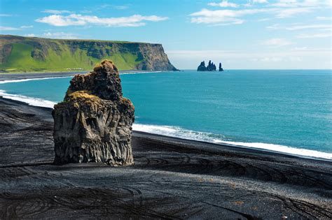 Black Sand Beaches in Iceland, New Zealand and Hawaii