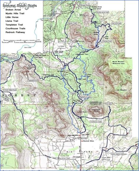 Sedona Hiking Map - ToursMaps.com