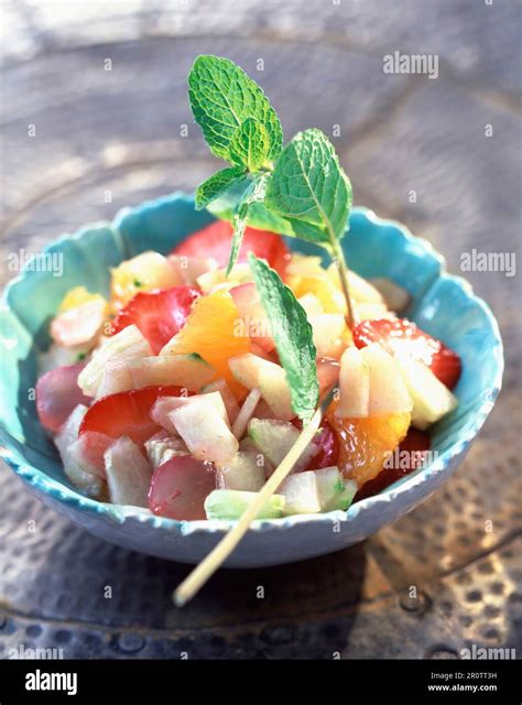 Cucumber and fruit salad Stock Photo - Alamy