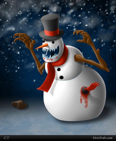 Evil Snowman by chris-illustrator on DeviantArt