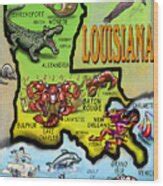 Louisiana Cartoon Map Digital Art by Kevin Middleton | Fine Art America