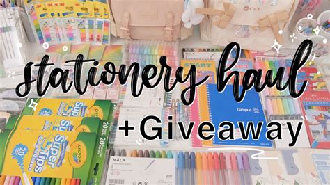 🍧 Back to School Stationery Haul + INTERNATIONAL GIVEAWAY - YouTube