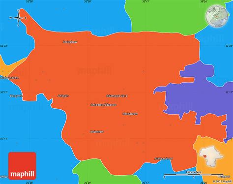 Political Simple Map of Sochaczew