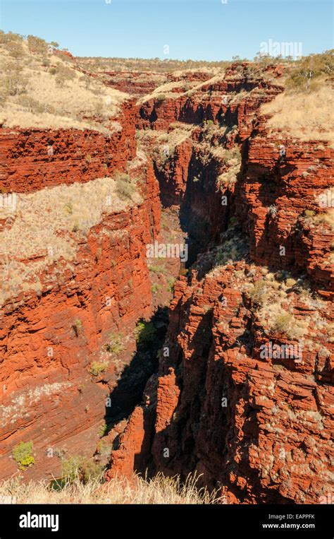 Wittenoom Gorge from Oxer Lookout, Karijini NP, WA, Australia Stock Photo - Alamy