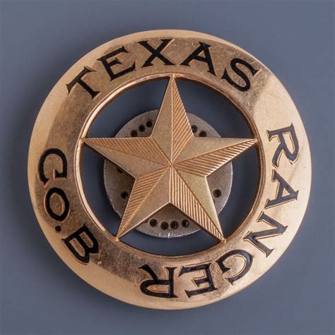 Gold Texas Ranger Badge