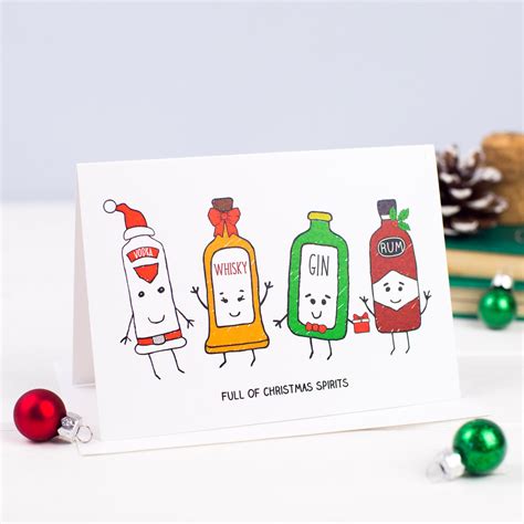 Christmas Spirits Funny Christmas Card Funny Holiday Card - Etsy Australia