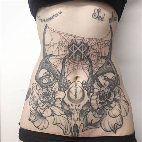 🕸️ Healed belly and fresh grey spider web & bind rune #raido #mannaz ...