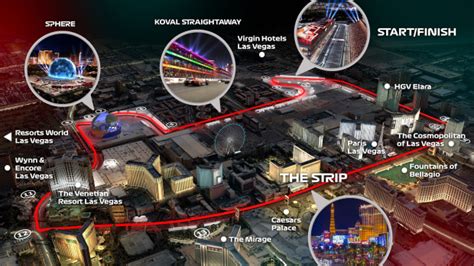 Las Vegas Grand Prix: Full track layout for controversial F1 street ...