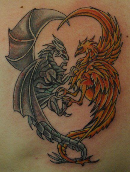 Dragon And Phoenix Tattoo Designs