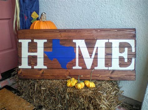 Large Wooden Texas Home Sign by Redriverwooddesigns on Etsy