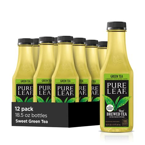 Pure Leaf Sweet Green Tea Real Brewed Iced Tea, 16.9 oz, 12 Pack Bottles - Walmart.com