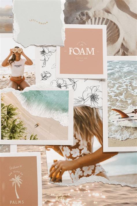 Beachy Boho Mood Board | Photography branding design, Mood board ...