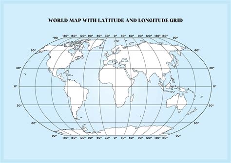 Blank World Map With Longitude And Latitude