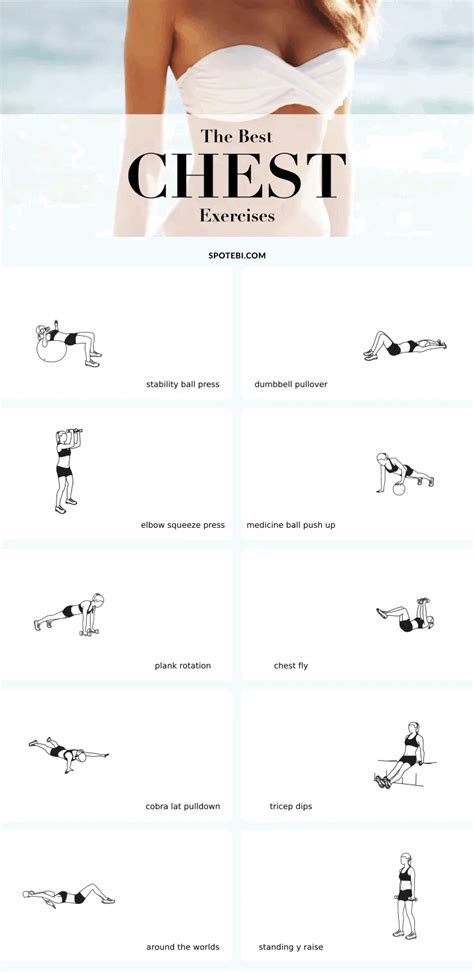Chest Workout Women, Best Chest Workout, Chest Workouts, At Home Workouts, Chest Exercises, Bike ...