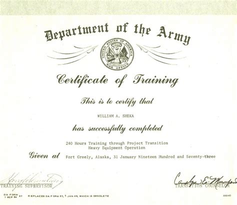 √ Department Of The Army Verification Of Employment - Leutgard