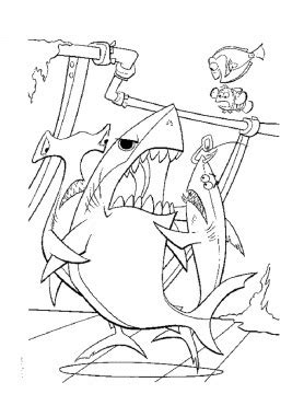 Free Coloring Pages Etyho: Finding Nemo Coloring Pages : Bruce Evil Shark