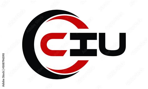 CIU swoosh three letter logo design vector template | monogram logo ...