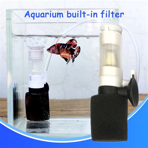 External Mini Filter Small Pneumatic Filter Aquarium Mute Submersible ...