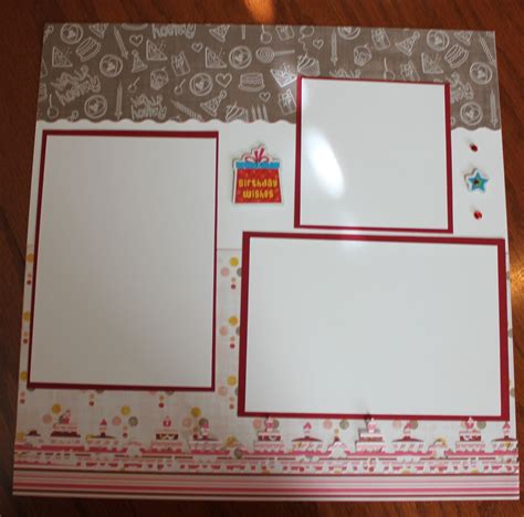 Birthday Scrapbook Layout Double Page Each Page 12 X 12 - Etsy