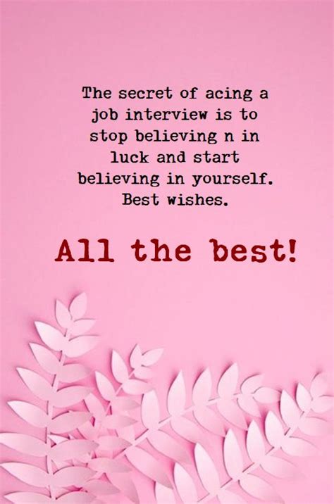 70 Best Wishes For Interview – Good Luck Words Of Encouragement ...