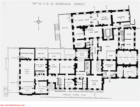 10, 11, 12 Downing Street [Ground Floor] Architecture Plan ...