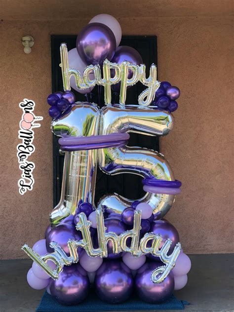 #balloonbouquets #balloons #purple #15thbirthday #silverballoons # ...