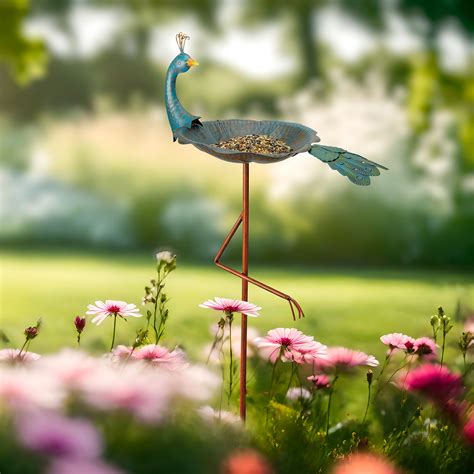 Peacock Bird Feeder Garden Stake | Signals