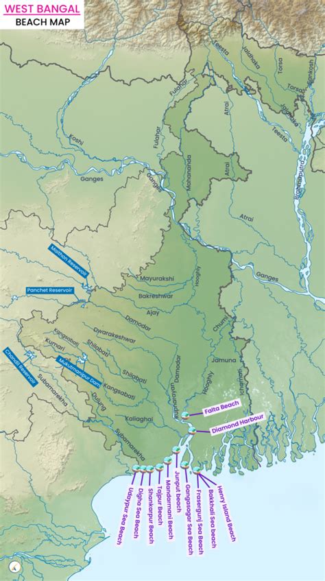 Beaches in West Bengal (Map) - UPSC